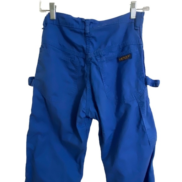 DEECEE Vintage Royal Blue Carpenter Painter Pants Cotton Woman’s Size 7/8 28 - Picture 3 of 8